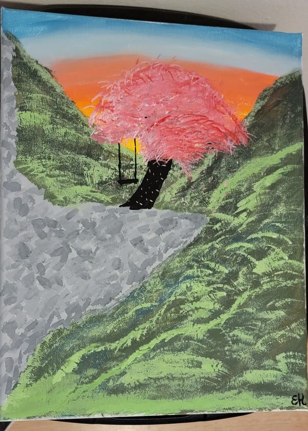 Cliffside Cherry Blossoms by Ethan Hexamer
